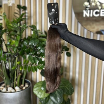 Exclusive hair, Dark chocolate, silky wavy, 52 cm, 140 gr