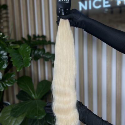 Exclusive hair, Crystal Blonde, silky wavy, 57 cm, 81 gr