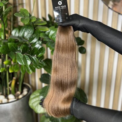 Exclusive hair, Mocha, silky wavy, 49 cm, 130 gr