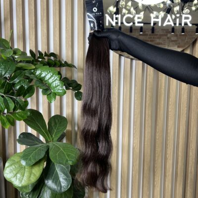 Exclusive hair, Dark Lily, silky wavy, 67 cm, 102 gr
