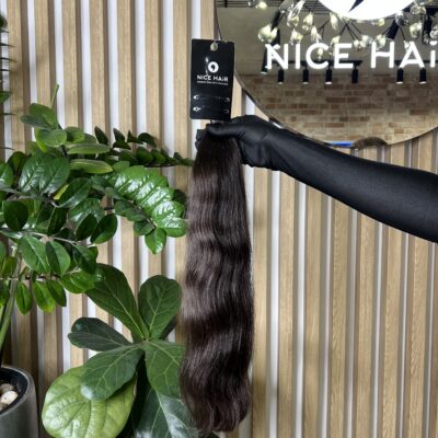 Exclusive hair, Deep Noir, silky wavy, 55 cm, 68 gr