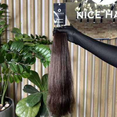 Exclusive hair, Dark Teak, soft straight, 55 cm, 119 gr