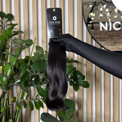 Exclusive hair, Phantom Black, silky wavy, 41 cm, 93 gr