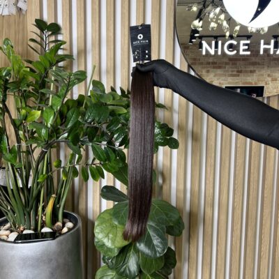Exclusive hair, Dark Cedar, soft straight, 55 cm, 68 gr