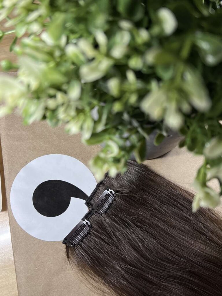 double layerd hand tied weft with clip in