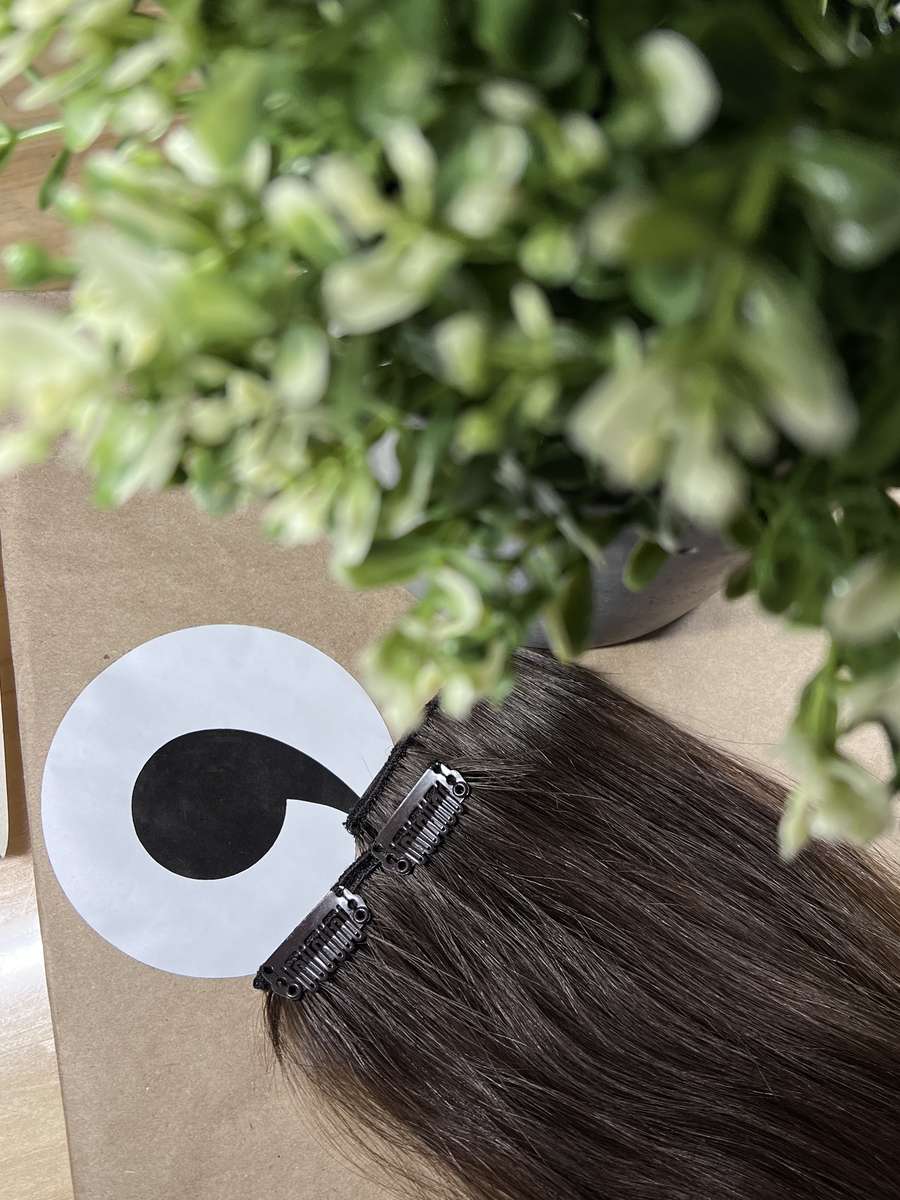 double layerd hand tied weft with clip in