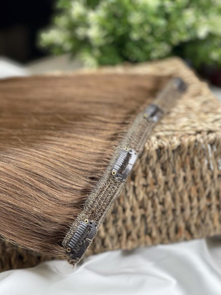 Machine weft clip-in