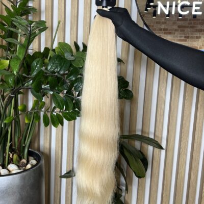 Exclusive hair, Buttercream Blonde, silky wavy, 72 cm, 133 gr