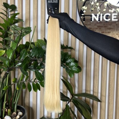 Exclusive hair, Meringue Blonde, soft straight, 54 cm, 59 gr