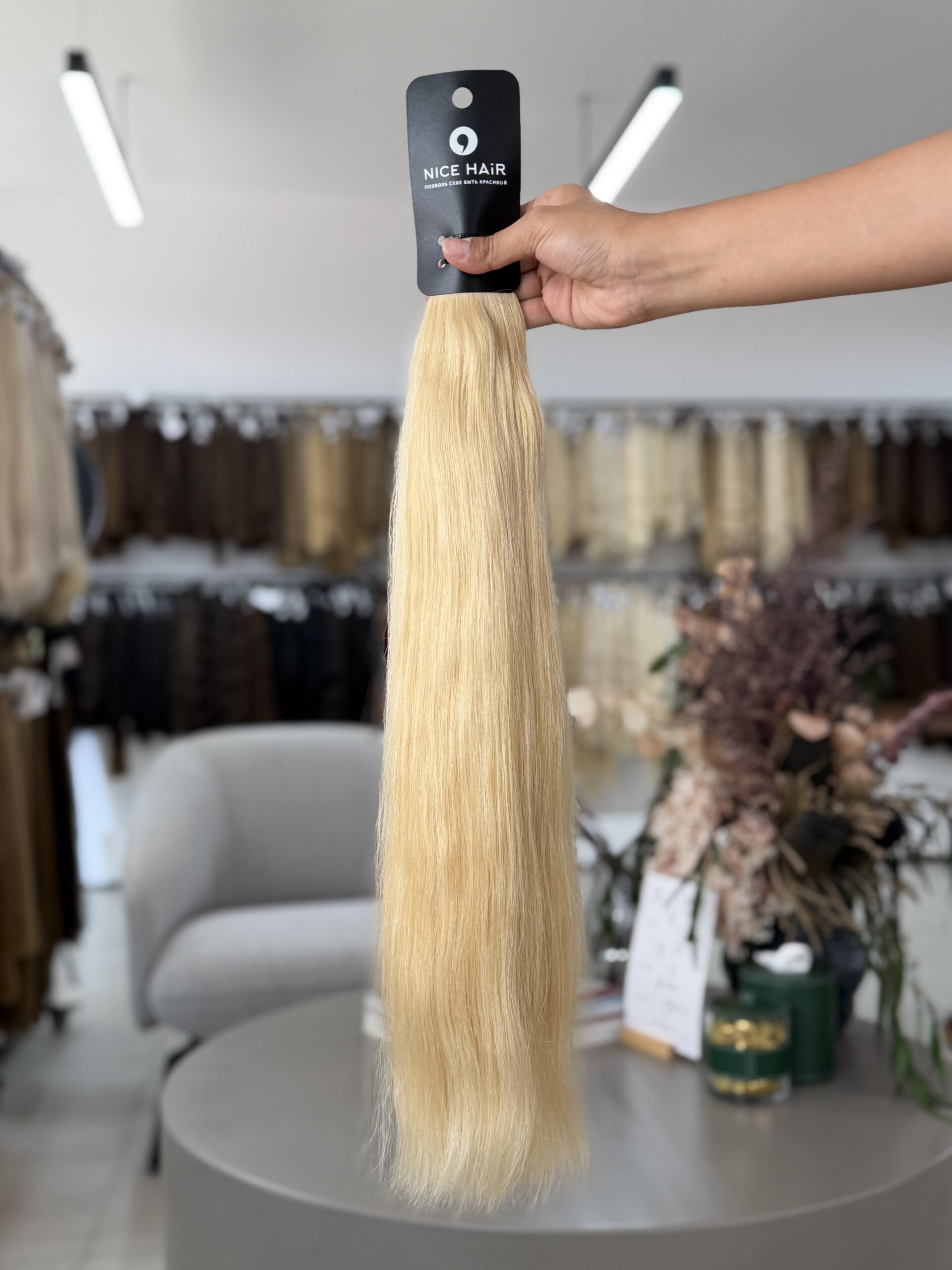 Nano bonds with the metal round tip, #60, 55 cm, 200 g, 200 pcs. Lux category - Image 1