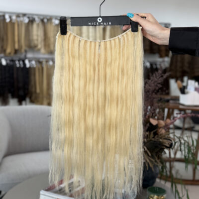 Hand-tied weft, #piano mix, 55 cm, 66 g. Lux category