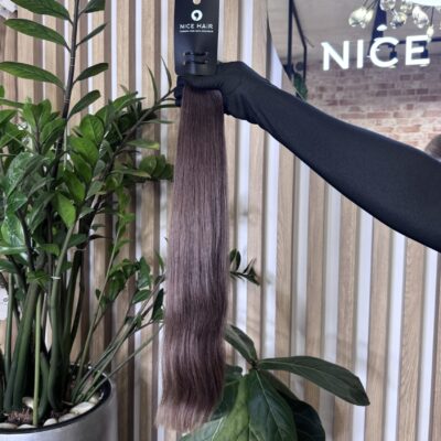 Exclusive hair, Smoky Brown, soft straight, 57 cm, 67 gr